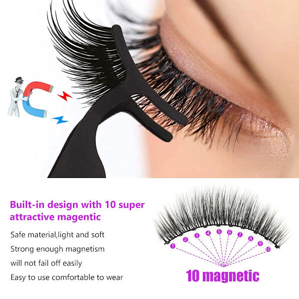 5D magnetiska ögonfransar med eyeliner-kit ZML-006 ZML-006