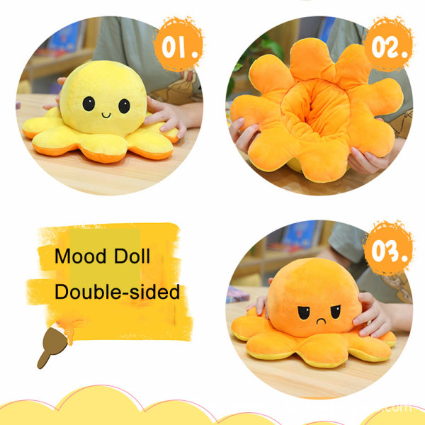 Octopus Toy Mood Doll black&green 40cm-40cm
