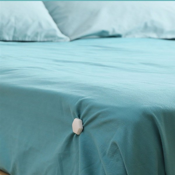 4 STK Sengelagen Clip Sheet Spænde LANG HVID LANG HVID long white