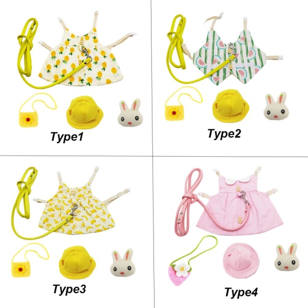 Kanin Dress Dress Klær Hat Set TYPE1-S Type1-S