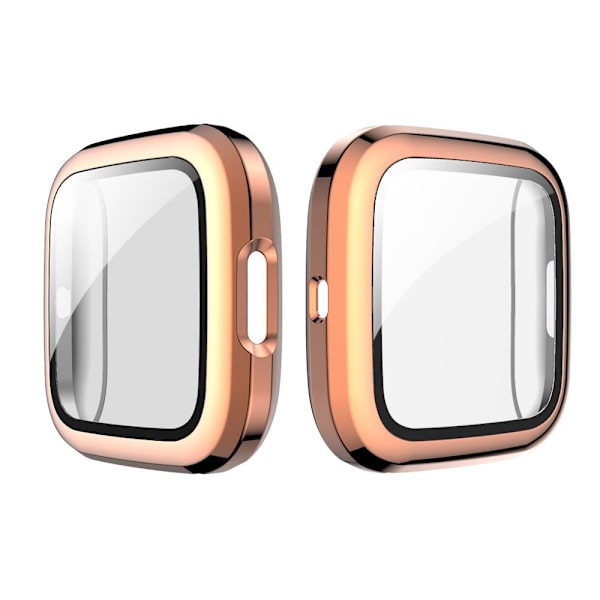 Plating PC Case Glas Skærmbeskytter 9H Hærdet Glas GULD gold