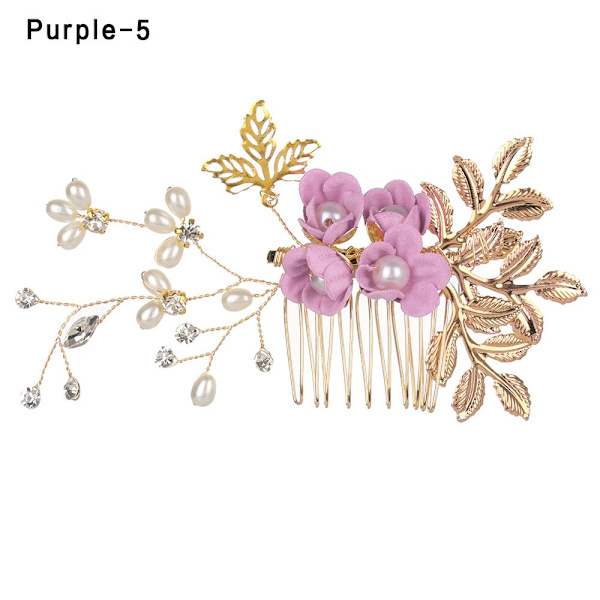 Hårkammar Blomma hårnål Brudklämmor LILA 5 purple 5