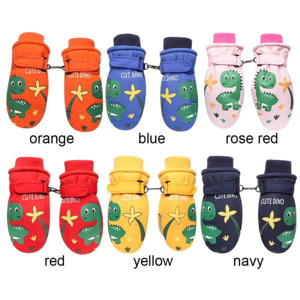 Barn Skidhandskar Långärmad vante NAVY 3-7 ÅR navy 3-7 years old