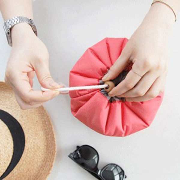 Rund kosmetiktaske Makeup-pose PINK pink