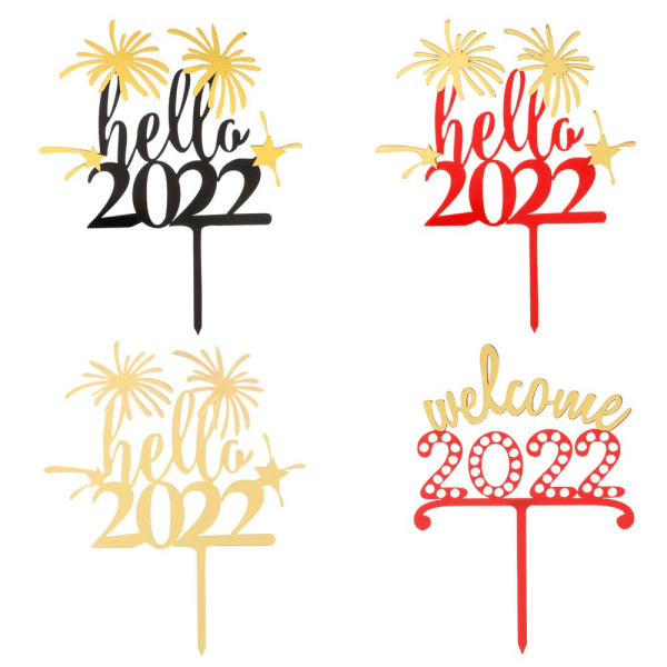 Akryylikakkupäällinen Cupcake Topper 2 2 2
