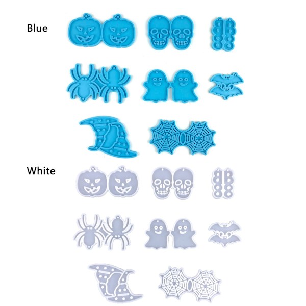 8ST Örhängen Molds Form VIT white