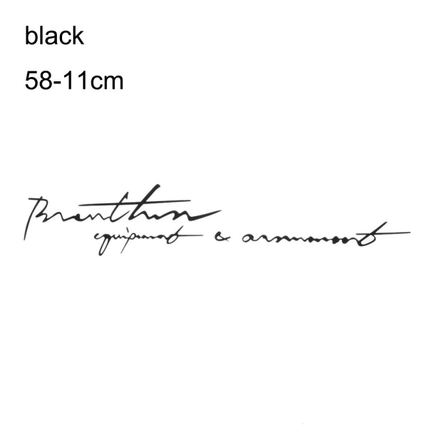 Autotarrat Auto Tarra Englanti Letter Signature MUSTA 58-11CM black 58-11cm