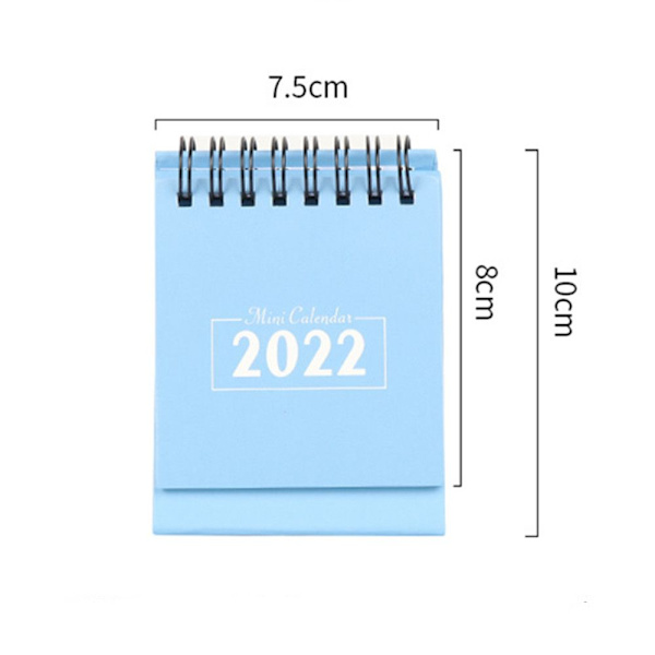 Skrivebordskalender Minikalender BLÅ blue