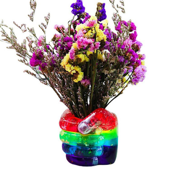 Blomsterpotte Silikoneforme Krystalharpiksbakkeform VENSTRE HÅND Left hand