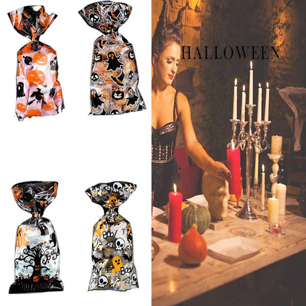 Halloween Cellofan Cello Godbitposer Søt kjekspakning 2 2 2