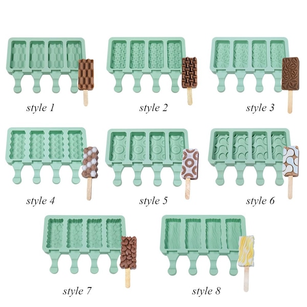 4 hulrum Isform isterningbakke GRØN STYLE 6 STYLE 6 green style 6-style 6