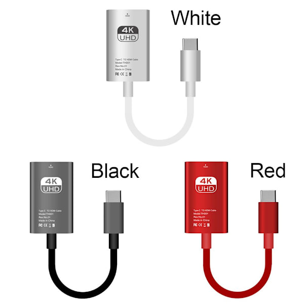Type-C til HDMI HDMI-kompatibel WHITE white