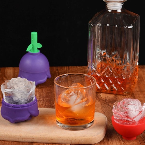 Rose Ice Ball Maker Ice Cube form red