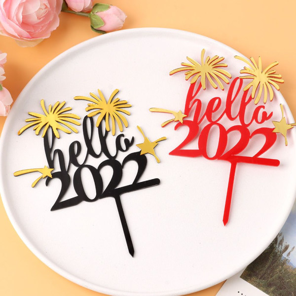 Akryylikakkupäällinen Cupcake Topper 2 2 2
