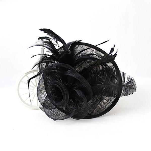 Hårklämma Feather Cap SVART black