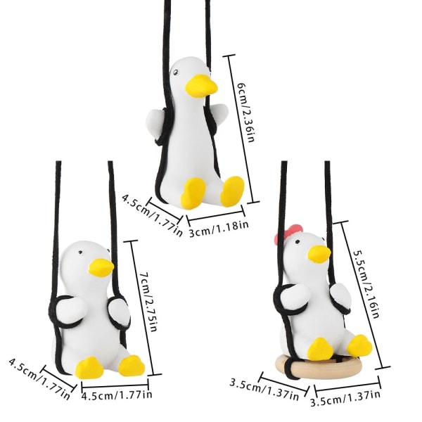Swing Duck Car Pendant Decor 1 1 1