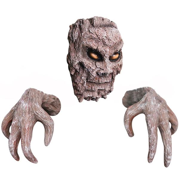 Bark Ghost Face Träd Bark Face Ghost Face Skulptur