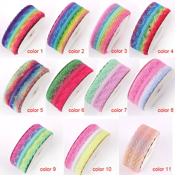 5 Jaardin verkkokirjailtu pitsikoristelunauha VÄRI 9 VÄRI 9 Color 9