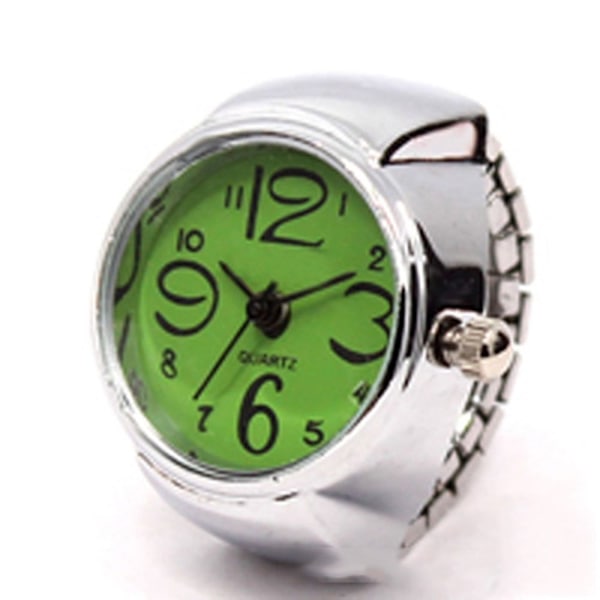 Ring Watch Round Quartz Finger Rings GRÖN Green