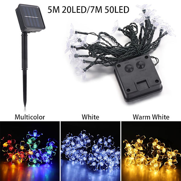 Lyssnore Solar String Lights MULTICOLOR 20 20 multicolor 20-20