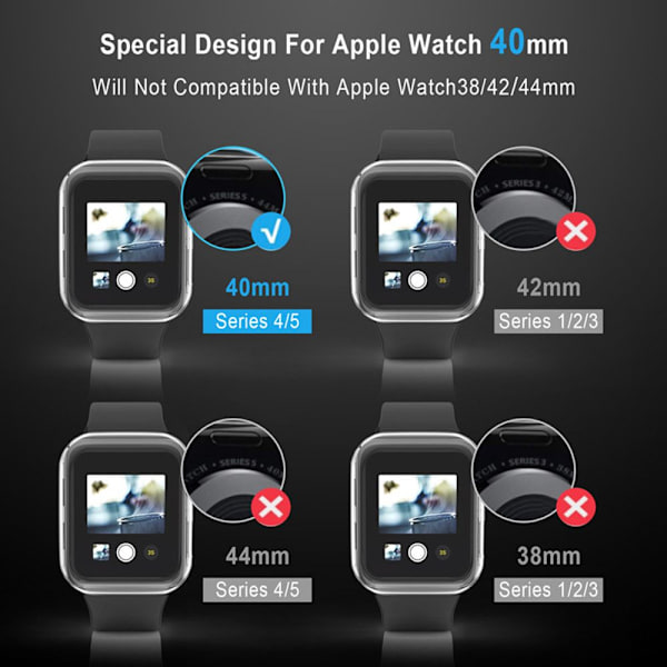 Til Apple Watch Case Protector Case SORT 42MM 42MM black 42mm-42mm