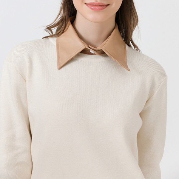 Skjorta Fake Collar Kläder Accessoarer KHAKI Khaki