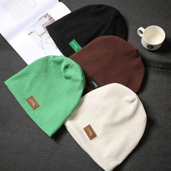 Autumn Beanies Winter Spring Hatut MUSTA Black