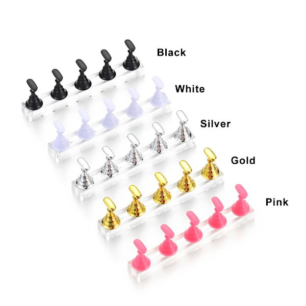 Nail Polish Practice Tips Nail Art Display Stand GOLD gold
