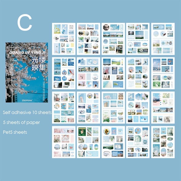 20 arkkia set Käsikirja-tarrasarja CC C
