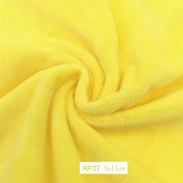Plysj Stoff Patchwork Minky Stoffer GUL yellow