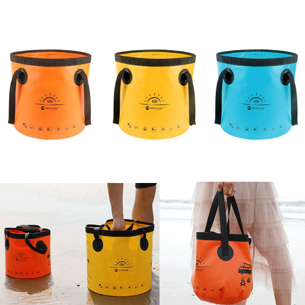 10L Hopfällbar vattenhink Vattenbehållare GUL 10L 10L yellow 10L-10L