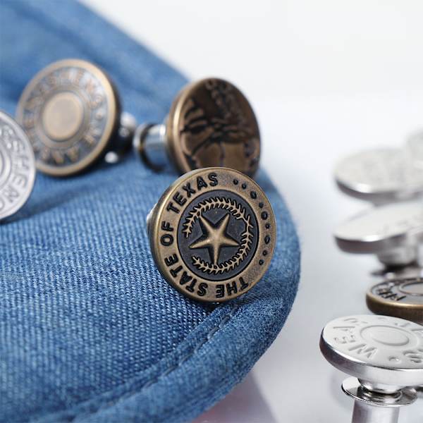 1/4 stk justerbare knapper metal nitteknapper 11-4 stk 11-4pcs