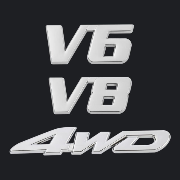 3D Auto Decal Bil Klistermærke Bagagerumsdæksel V6 V6