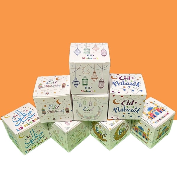 10 stk Eid Mubarak gaveæske Candy Box H H H
