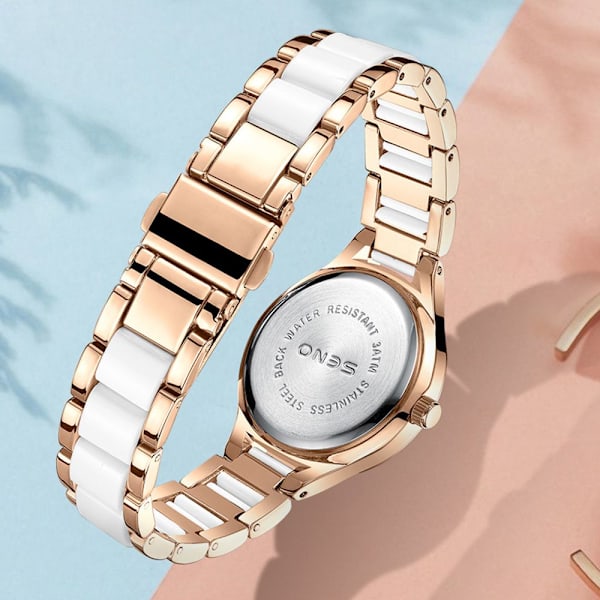 Dameklokke Quartz Armbåndsur SVART black