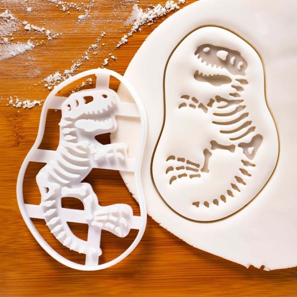 4 stk Skull Dinosaur Cookie Pregeform Kjeksform