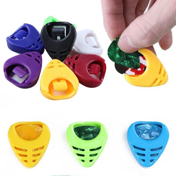 20st Guitar Pick-hållare Plast Stick-on Guitar Pick- case Random Color