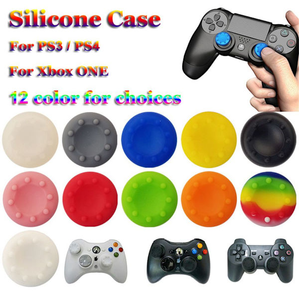 20stk Silikonetui Kontroller Joystick Tommelspak SVART black