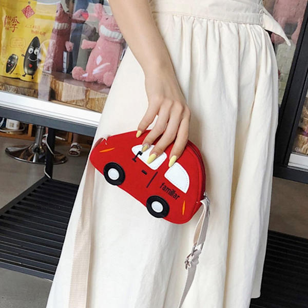 Cartoon Car Bag Crossbody Bag SVART black