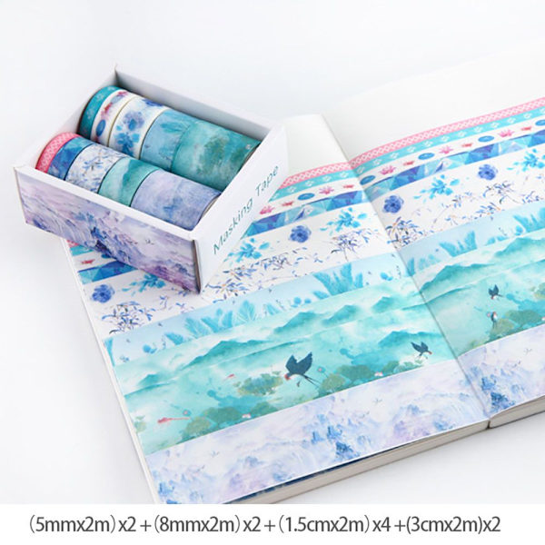 10 rullaa/ set Koristeeppi Paperiteippi DD D