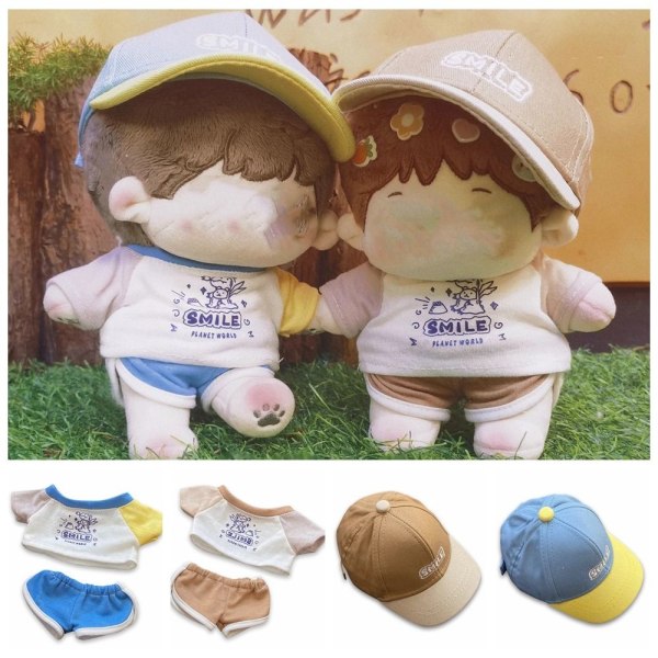 20CM Doll Sports Dräkt Miniatyr Sportswear BLÅ CAP CAP blue cap-cap