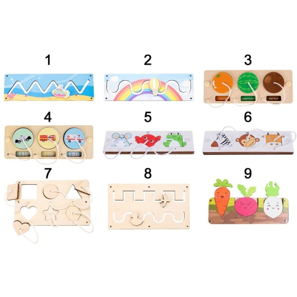 Baby Busy Board Träleksak 3 3 3