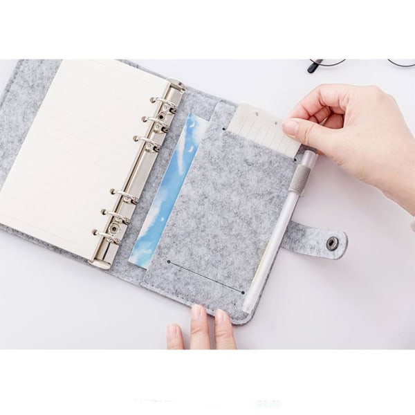 A5 A6 Filt Notebook Filt Skal Ringbind A6 HORISONTAL LINIE a6