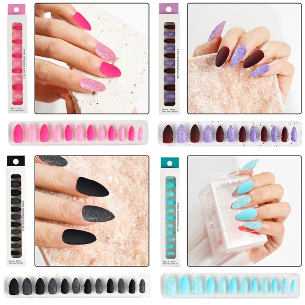 12st/box Press on Nails Matt False Nails 04 04 04