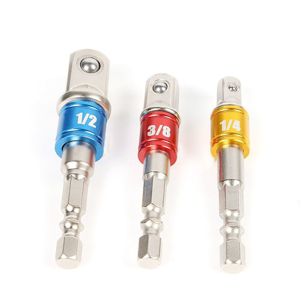 3st Insexnyckelhylsa Borrhylsa Adapter Hex Drive