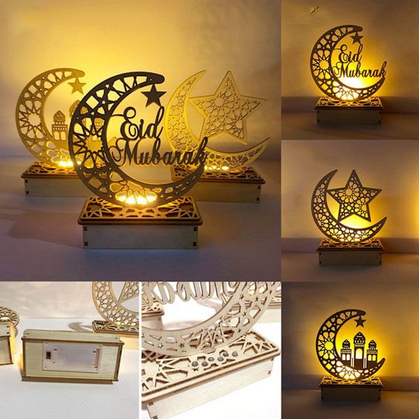 LED Plaque Light Trähänge 4 4 4