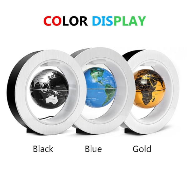 Magnetisk levitasjon Globe Verdenskart SVART EU-PLUGG Black EU Plug