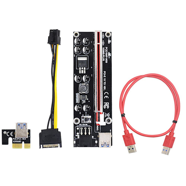 PCI-E Riser Card VER009S Plus RED Red