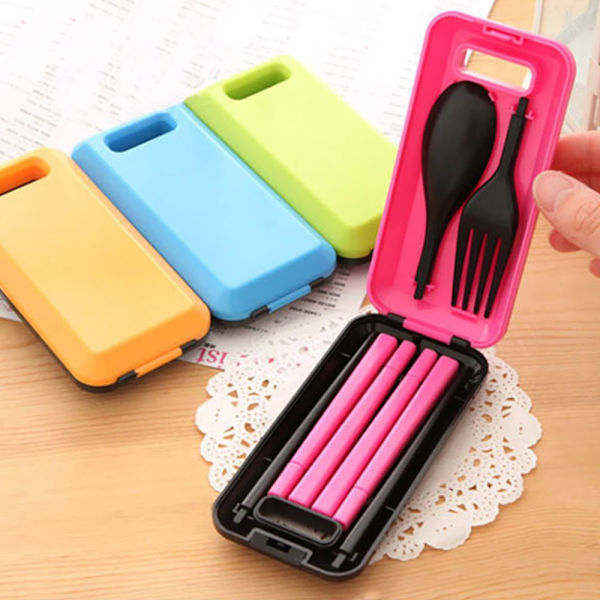 Kokoontaittuva astiasto Set PINK Pink