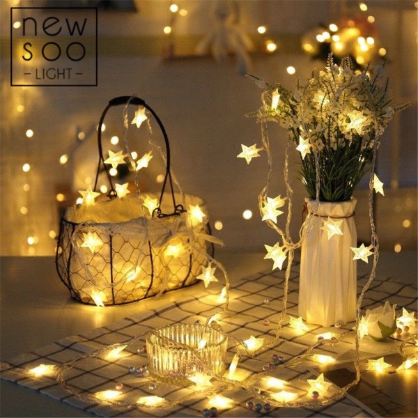 Jule LED Star String Light Lys String 3M 3M 3M